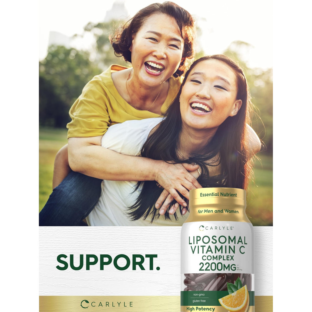 Carlyle Liposomal Vitamin C | 2200mg | 90 Softgel Capsules | High Potency Complex Supplement | Non-GMO, Gluten Free Packaging May Vary
