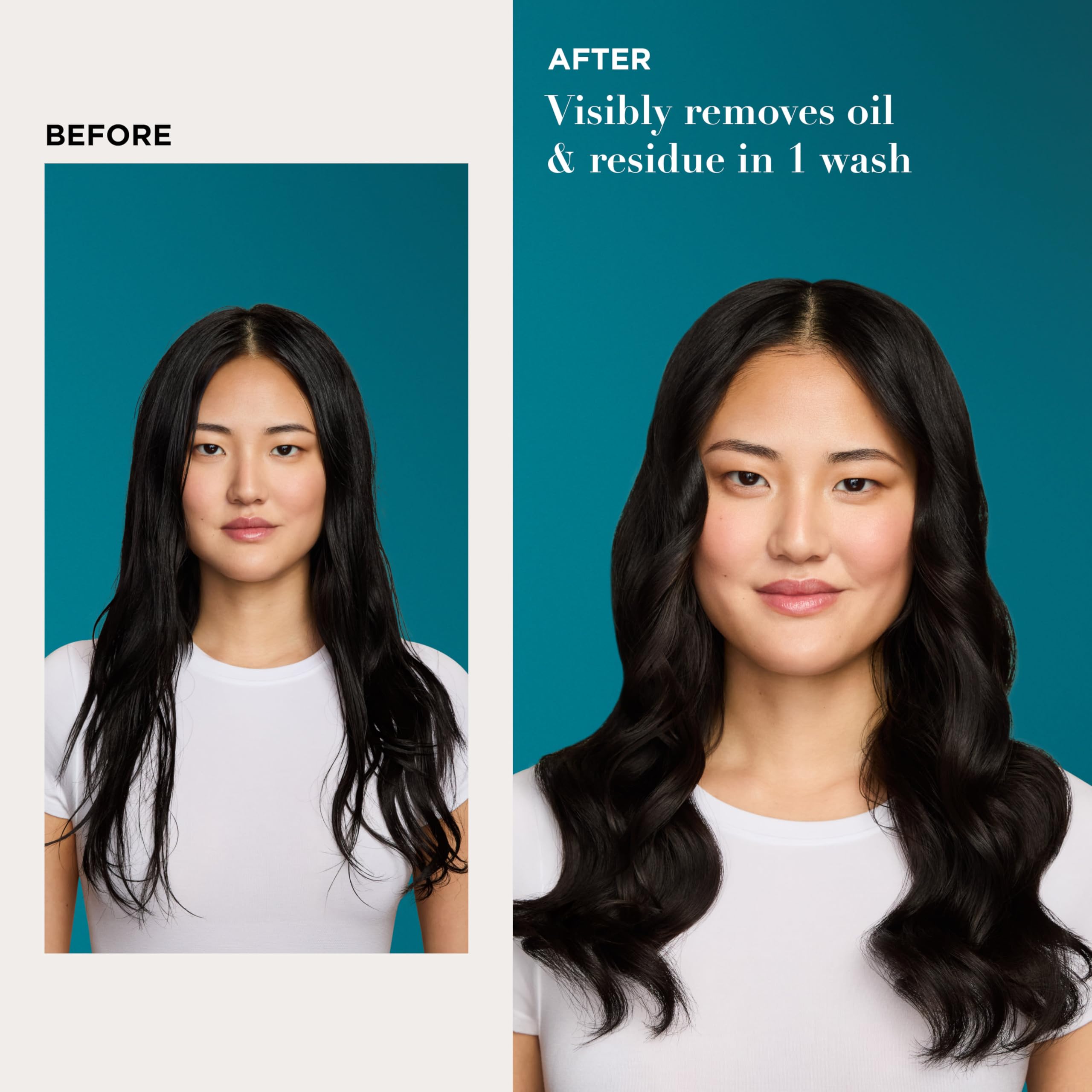 OGX Clarifying Strength + Rosemary Mint Shampoo, Clarifying Shampoo for Oily Hair Visibly Helps Remove Oil & Residue to Clear Away Buildup, Sulfate-Free Surfactants, 13 fl. oz