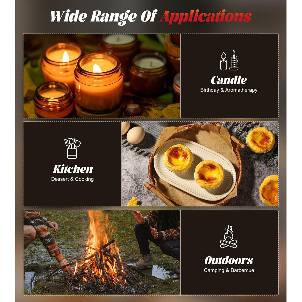 Samniu 4 Pack of Torch Lighter, Jet Flame, Butane gas, Mini Refillable Windproof Lighters, for candle, fireplace, grill (Gas not Included)