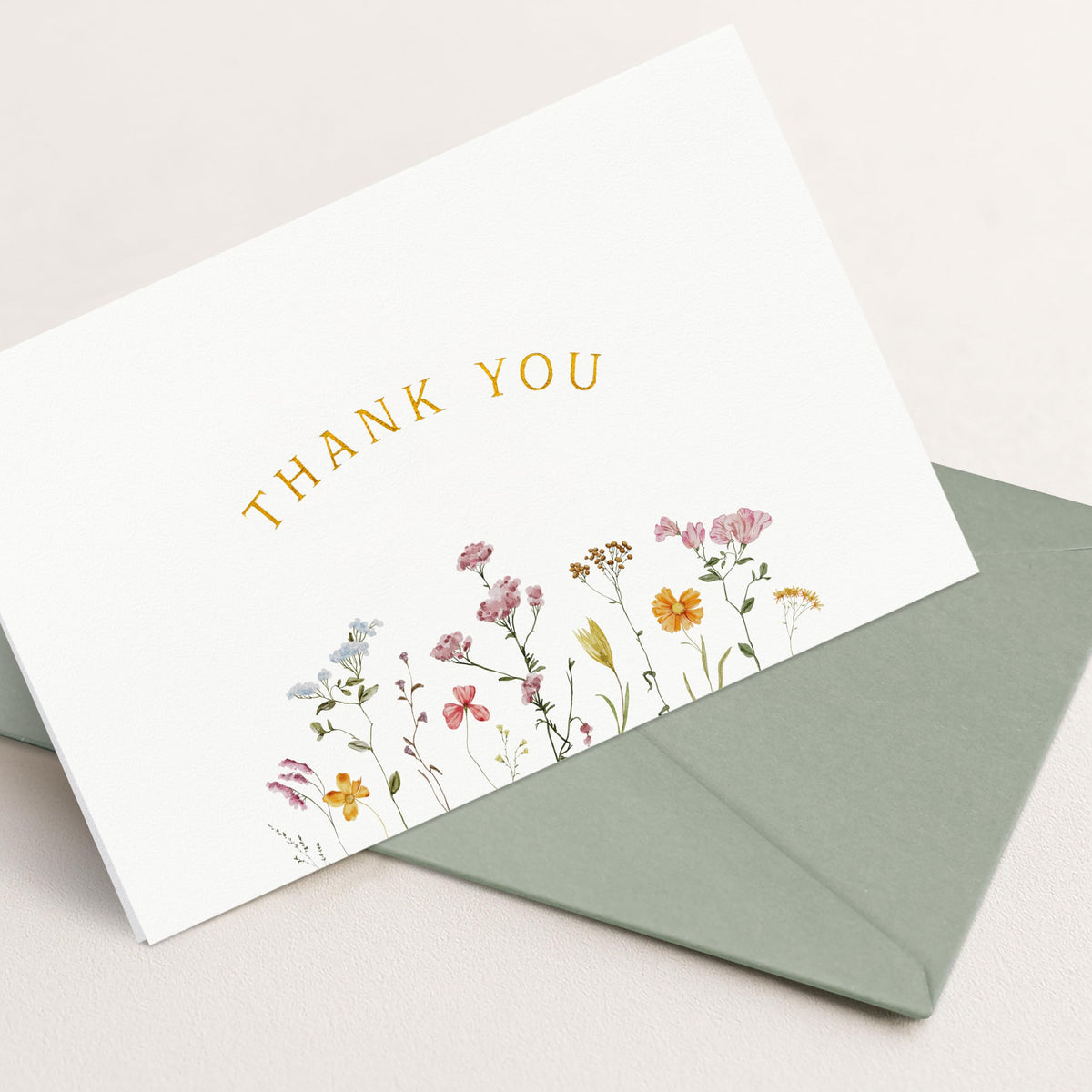 ZICOTO Beautiful Thank You Card Set With Envelopes and Stickers - Set of 20