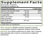 Bronson L-Lysine Defense Immune Support Complex, 1500 mg, 180 Capsules | Essential Amino Acid with Olive Leaf, Garlic, Vitamin C & Zinc, Vegetarian, Non-GMO, Gluten-Free & Soy-Free