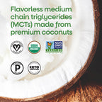 Nature's Way Organic MCT Oil, Brain and Body Fuel*, Keto & Paleo, 16 Fl Oz | Liquid Coconut MCT Oil with C8 Caprylic & C10 Capric Acids, 14 g Medium Chain Triglycerides per Serving, Non-GMO