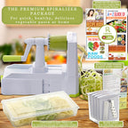 Buy now Brieftons 7-Blade Vegetable Spiralizer: Strongest-Heaviest Spiral Slicer, Best Veggie Pasta Spaghetti Maker for Low Carb/Paleo/Gluten-Free Meals, With Container, Lid, Blade Caddy & 4 Recipe Ebooks at indiglob india