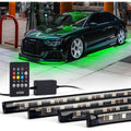 Buy now Xprite Car Underglow Neon Accent Strip Lights, 4 Pcs RGB 252 LEDs Underglow Kit with Sound Active Function Music Mode & Wireless Remote, Exterior Car Lights Underbody Lighting for Truck SUV Van RGB at indiglob india
