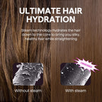 Wavytalk Steam Hair Straightener Steam Sesh for Less Heat Damage, Flat Iron | Detachable Comb, Steam Nourishes, Speeds Straightening, Fights Humidity & Frizz, Nano Titanium 1.38'' Plate, 5 Heat, Pink
