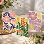 Ogeby 24 Pack Floral Greeting Card with Envelopes & Stickers, Boxed Floral Blank Note Cards Set for All Occasions, 12 Assorted Designs, 4x6 Inch, Blank Inside