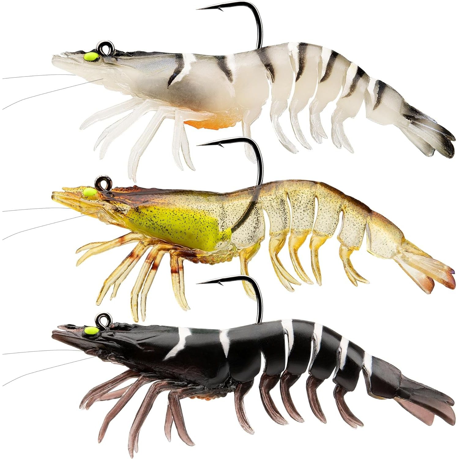 Buy now TRUSCEND Pre-rigged Fishing Jig Lures for Freshwater and Saltwater, Innovative Super Durable TPE Bass Lures, Lifelike Shrimp Crayfish Swimbait, Weedless Lure for Crappie Trout Walleye, Keep Separately A4-3"-0.3oz at indiglob india