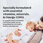 One A Day Postnatal Vitamins for Women, Postnatal Multivitamin with Folic Acid, Omega-3 DHA, B Vitamins, Support Immune Health, Breastfeeding, Post Partum Essential Nutrients for Women, 60 Ct