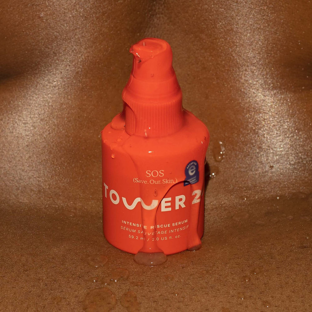 Buy now Tower 28 SOS Rescue Face Serum - Soothing Facial Serum with Hypochlorous Acid for Irritated, Sensitive Skin - Gently Helps Reduce Redness + Blemishes - Fragrance-Free Everyday Skin Care (2 oz) at indiglob india