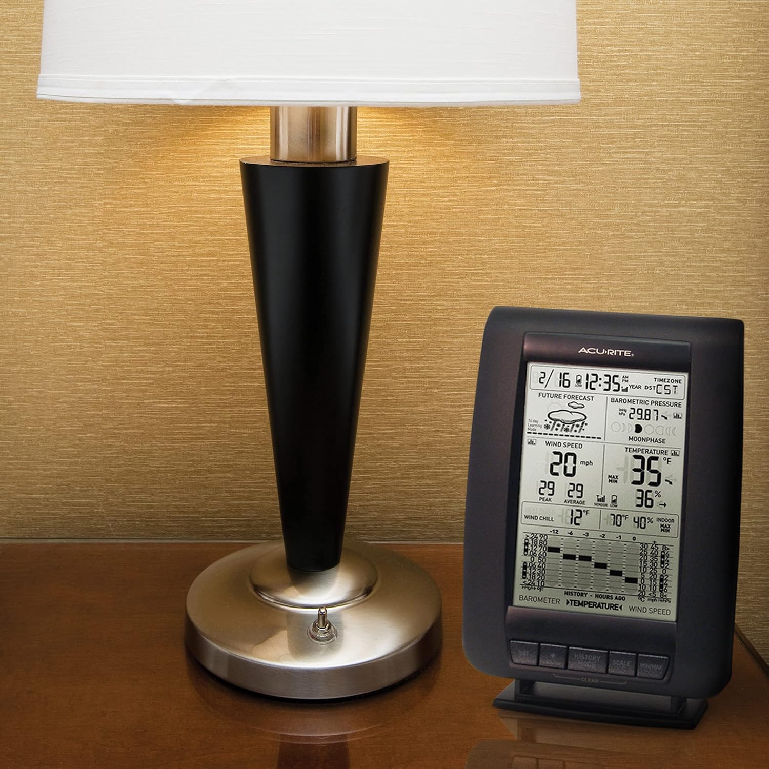 Buy now AcuRite 00634A3 Wireless Weather Station with Wind Sensor, Black at indiglob india