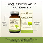 Herbal Roots Oil of Oregano Softgels - 65% Carvacrol - Extra Strength Immune and Gut Health Support - 90 Easy to Swallow Capsules