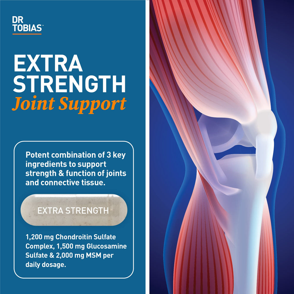 Buy now Dr. Tobias Joint Support Supplement with Glucosamine Chondroitin MSM, Supports Connective Tissue, Function & Flexibility, Extra Strength Joint Supplements for Men & Women, 240 Capsules at indiglob india