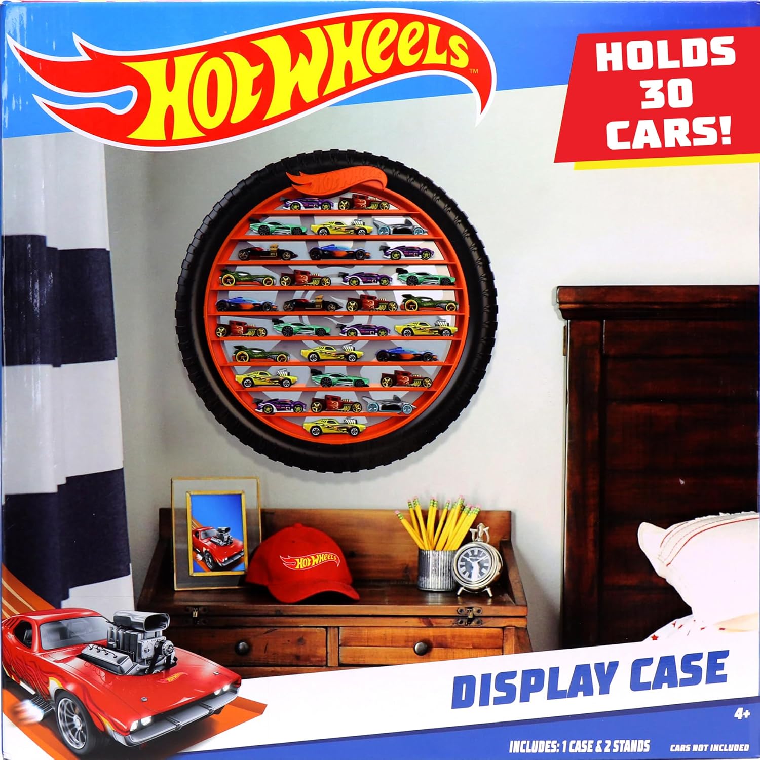 Buy now Hot Wheels 100-Car Storage Case – Large Capacity Organizer for 1:64 Die-Cast Vehicles with Handle and Latch, Durable Portable Carrying Case for Kids, Travel, and Toy Car Collectors Display Case at indiglob india