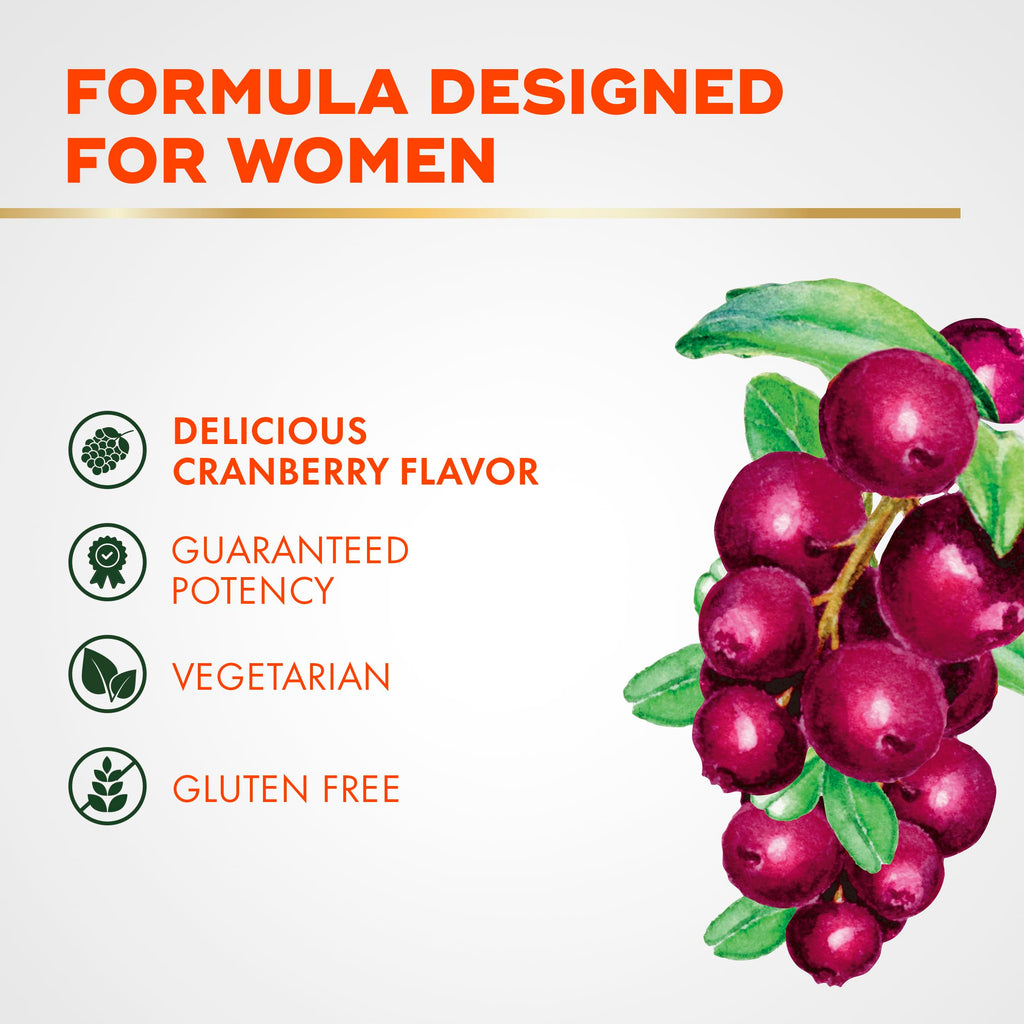 Align Probiotic, Women's Dualbiotic, Womens Probiotic Gummies, Prebiotics and Probiotics for Women, with Cranberry for Urinary Tract Health*, Cranberry Flavor, 90 Gummies