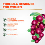 Align Probiotic, Women's Dualbiotic, Womens Probiotic Gummies, Prebiotics and Probiotics for Women, with Cranberry for Urinary Tract Health*, Cranberry Flavor, 90 Gummies