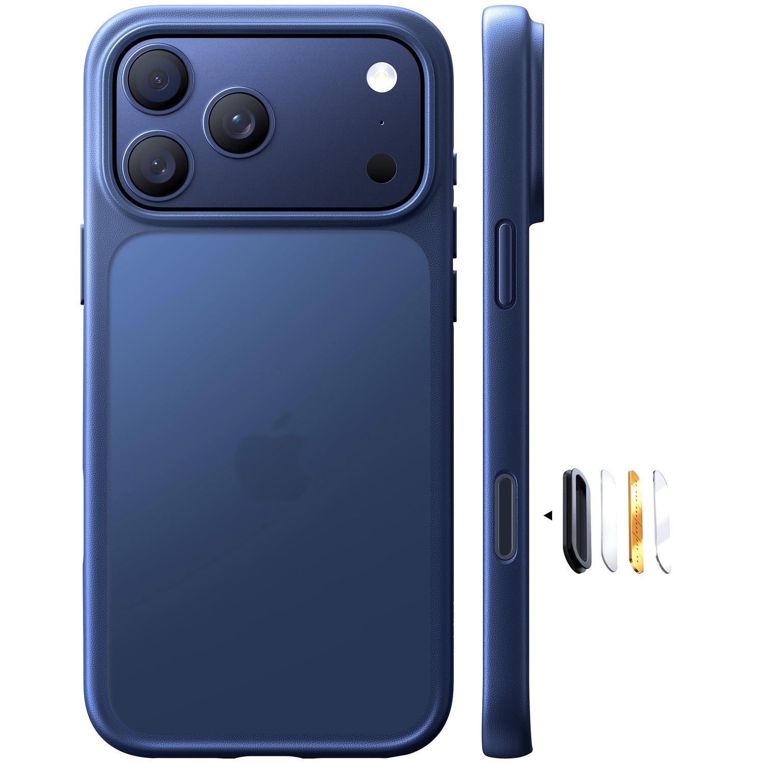 Buy now TORRAS Tough Shockproof for iPhone 13 Pro Case, [Military-Grade Drop Tested] Ultra-Durable Matte Hard PC Back with Soft Silicone Edge Slim Protective for iPhone 13 Pro Phone Case,Translucent Black iPhone 17 Pro Max 6.9" Deep Blue at indiglob india