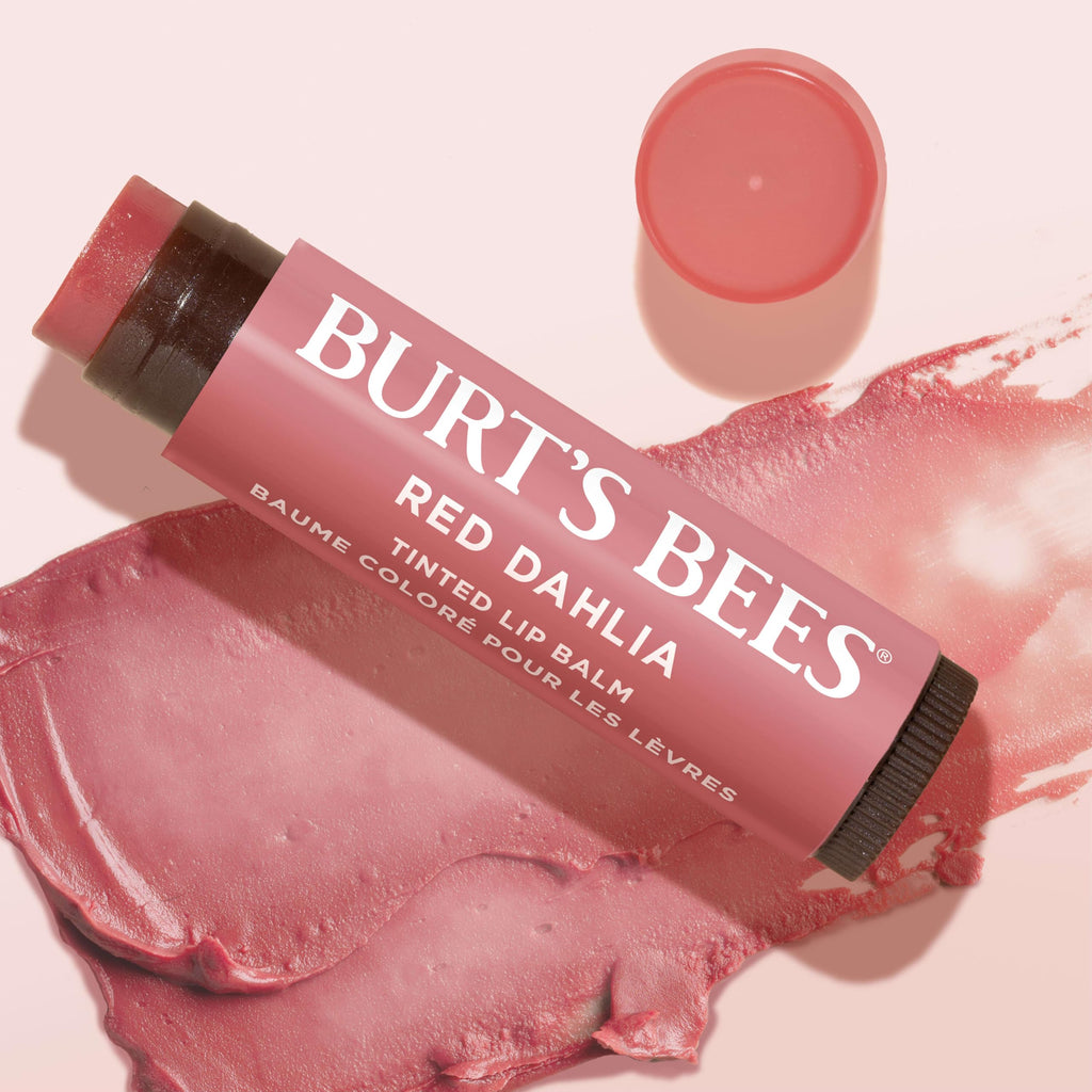 Buy now Burt's Bees Lip Tint Balm, Long Lasting 2 in 1 Duo Tinted Balm Formula, Color Infused with Hydrating Shea Butter for a Natural Looking Buildable Finish, Red Dahlia, 1 Tube at indiglob india