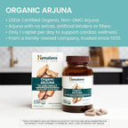 Buy now Himalaya Organic Arjuna, 60 Day Supply - Herbal Supplement Supporting Heart Health and Normal Blood Pressure - USDA Organic, Vegan, Non-GMO, Gluten Free, 700 mg, 60 Caplets at indiglob india