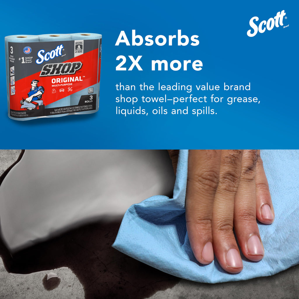 Scott Shop Towels Original, 55 Towels/Roll, 30 Rolls/Case