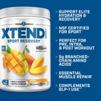 Xtend Sport BCAA Powder for Recovery, Mango, 30 Servings | Mango flavor with 5g BCAAs & electrolytes for muscle recovery, hydration and daily performance.