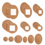 120pcs Round & Oval Bandages for Face, Circle Bandages, Elastic Fabric