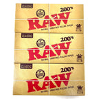 RAW Classic 200 King Size Slim uncreased Rolling Paper, Brown, 200 Count (Pack of 3)