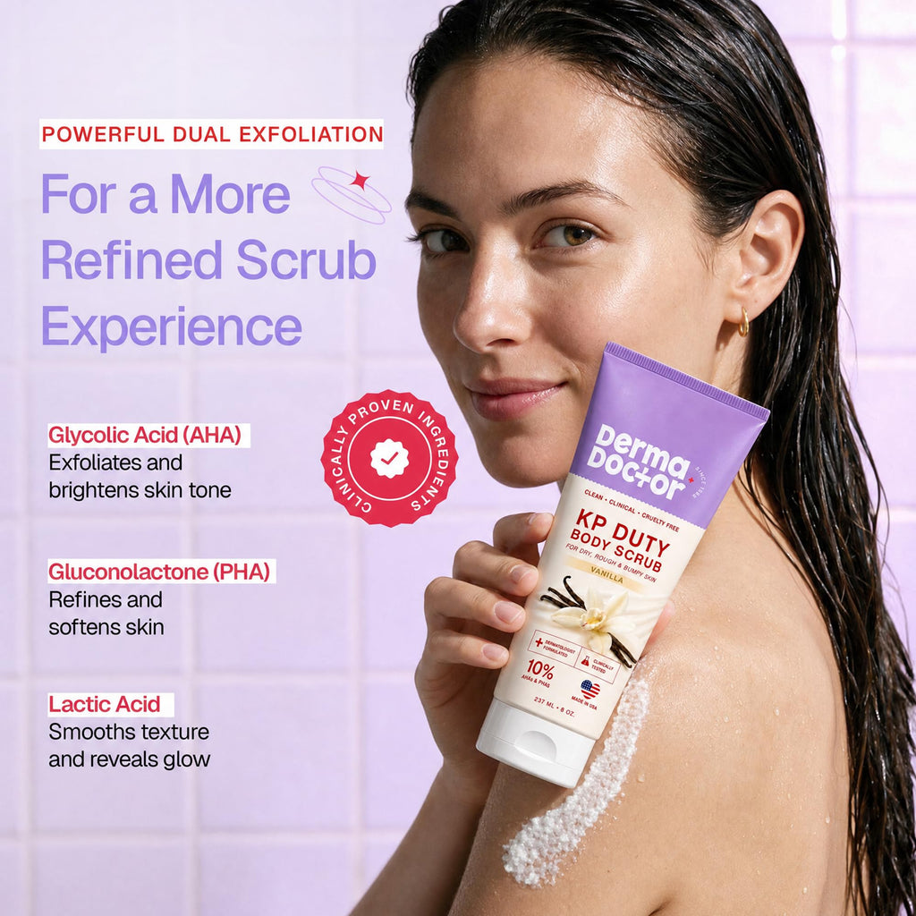 DERMAdoctor KP Bump Eraser Body Scrub, 10% AHAs + PHAs, Rough & Bumpy Skin