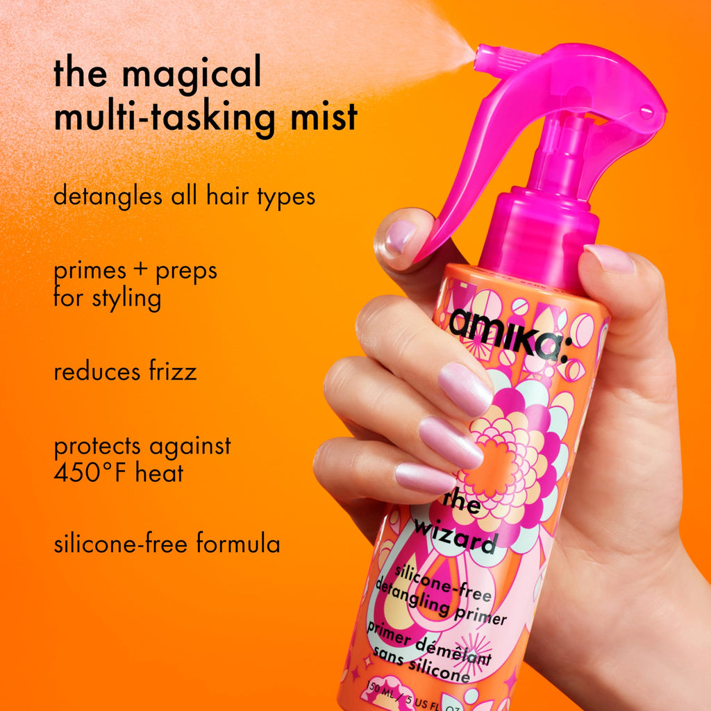 amika the wizard silicone-free detangling primer