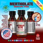Germa Merthiolate Tincture - 1 oz - Mercury-Free First Aid Antiseptic for Minor Cuts and Scrapes