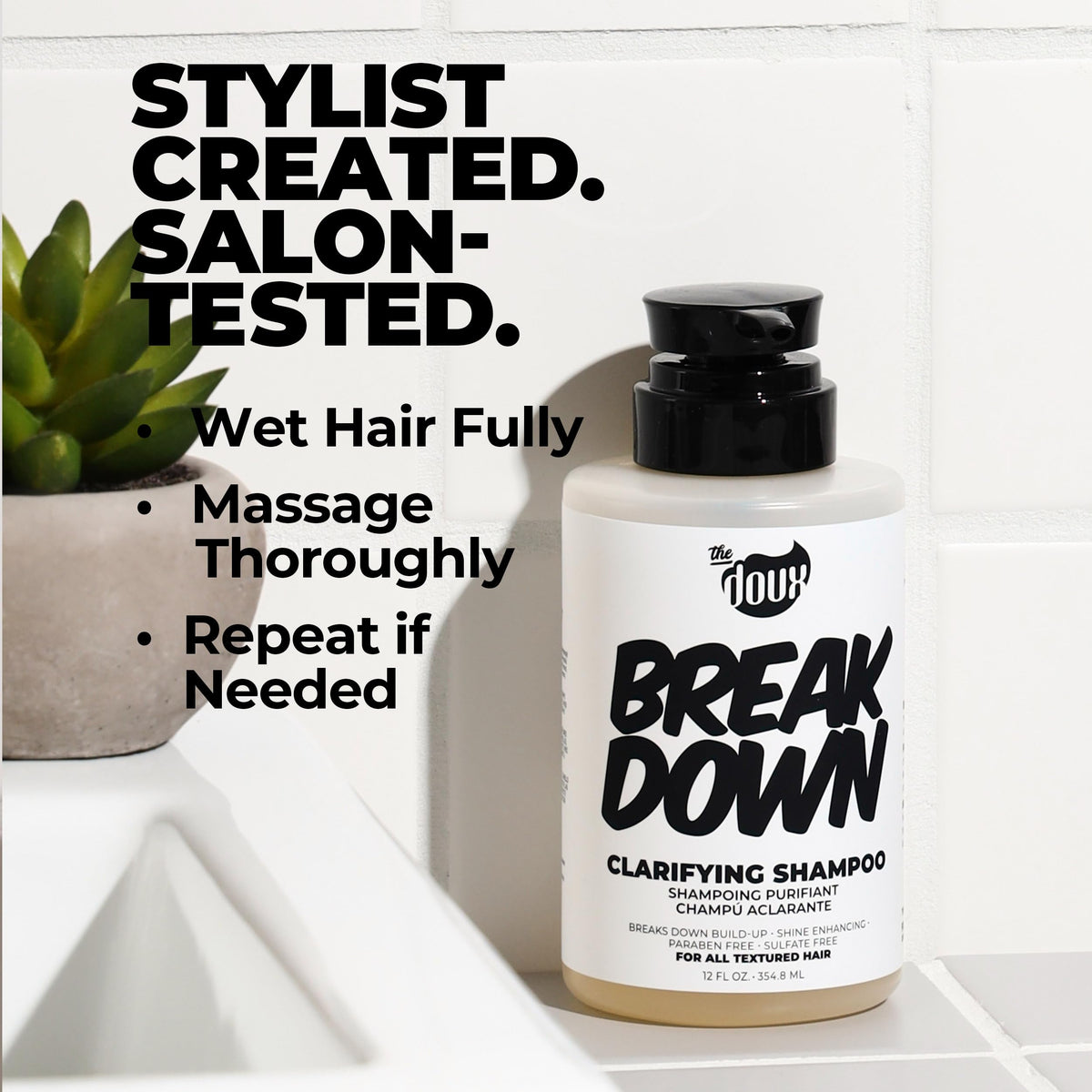 The Doux BREAKDOWN Clarifying Shampoo, Vitamin E Rosemary Detox, 8 oz