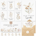 24 Pcs Bulk Sympathy Cards with Envelopes, Condolence Cards with 6 Designs