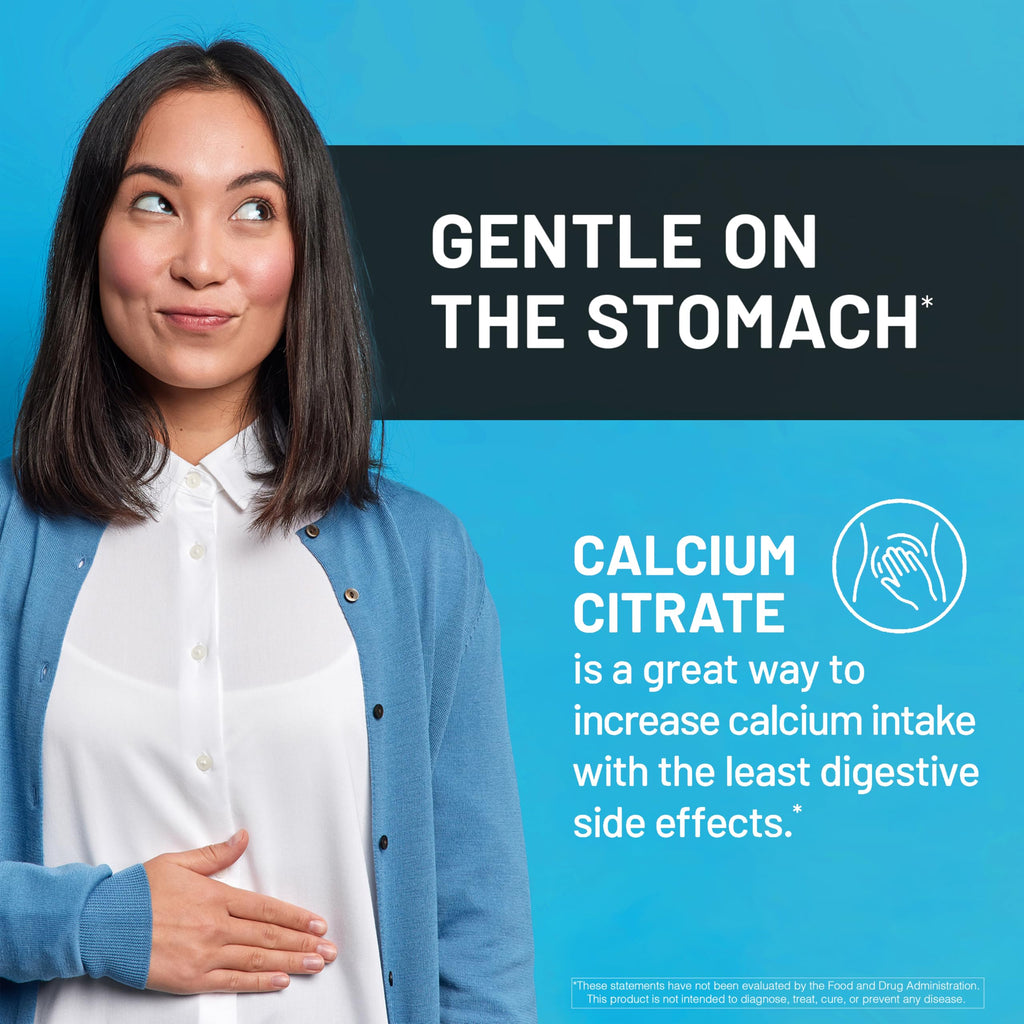 NatureWise Calcium Citrate 500mg Capsules - Supplement for Bone Health - Easy to Digest & Absorb - Vegan, Non-GMO, Gluten-Free - 90 Count[30-Day Supply]