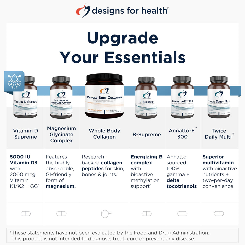 Designs for Health Whole Body Collagen Powder - Hydrolyzed Collagen Peptides Powder for Healthy Skin & Hair, Joint + Bone Health - Fortigel & Verisol Collagen, Unflavored (30 Servings)