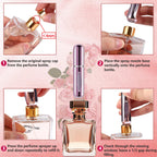 opasyo Refillable Perfume Atomizer, Leak-Proof, 5ml 4 Pack | Portable travel perfume spray bottle. Includes Gold/Pink/Blue/Black. Perfect essentials for traveling and outgoing.