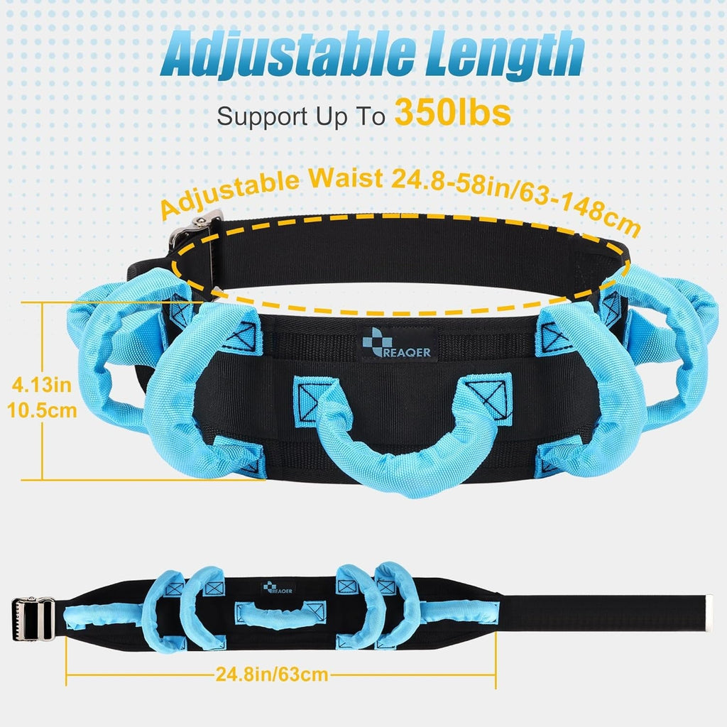 Buy now REAQER Gait Belt Transfer Belts for Lifting Seniors Walking and Standing Assist Aid for Bariatric, Elderly, Handicap, Occupational & Physical TherapyCaregiver Nurse Therapist at indiglob india