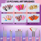 FANDAMEI Nail Art Tools Set With Nail Charms, Nail Stand, Nail Art Kit