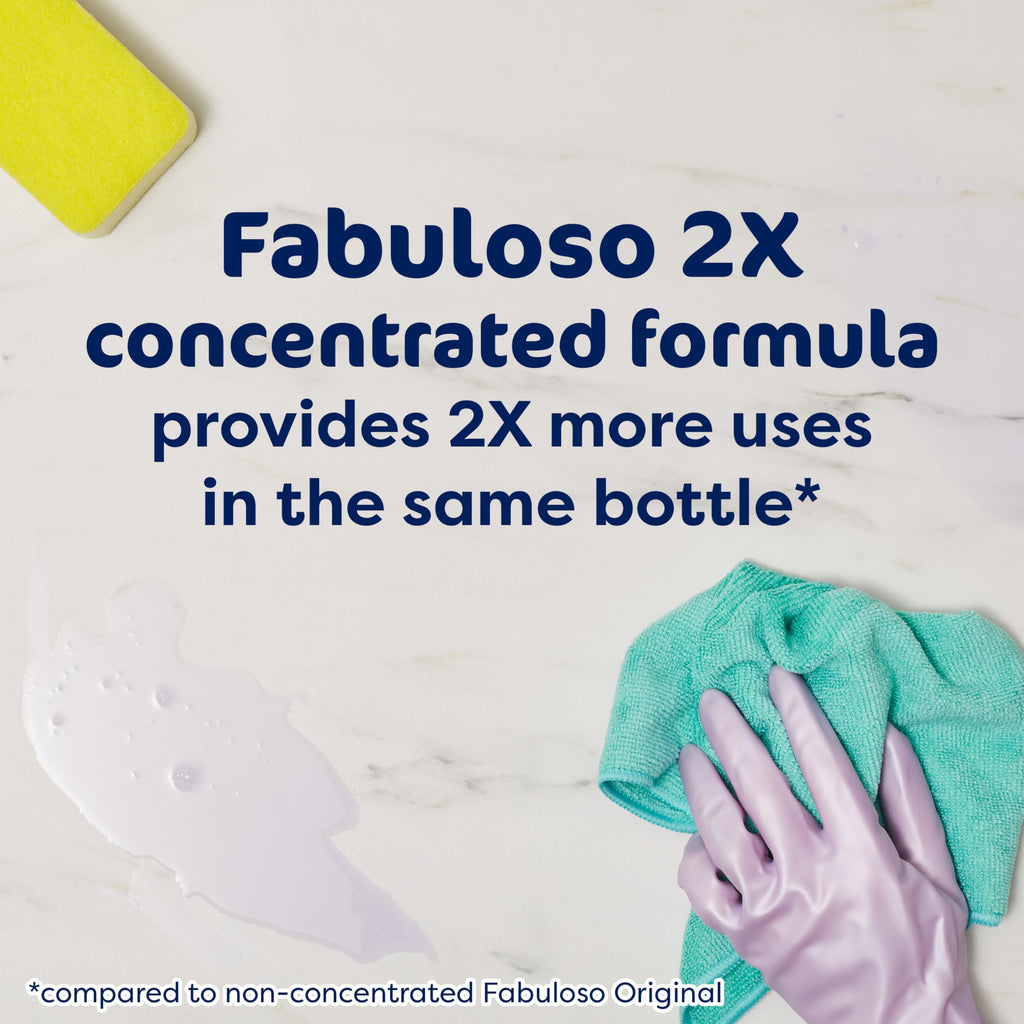 Fabuloso 2X Multi-Purpose Cleaner, No Rinse Floor Cleaner, Long-Lasting Freshness, Lavender Scent, 128 fl oz