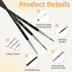 Moon Roses 30 Pcs Miniature Detail Paint Brush Set