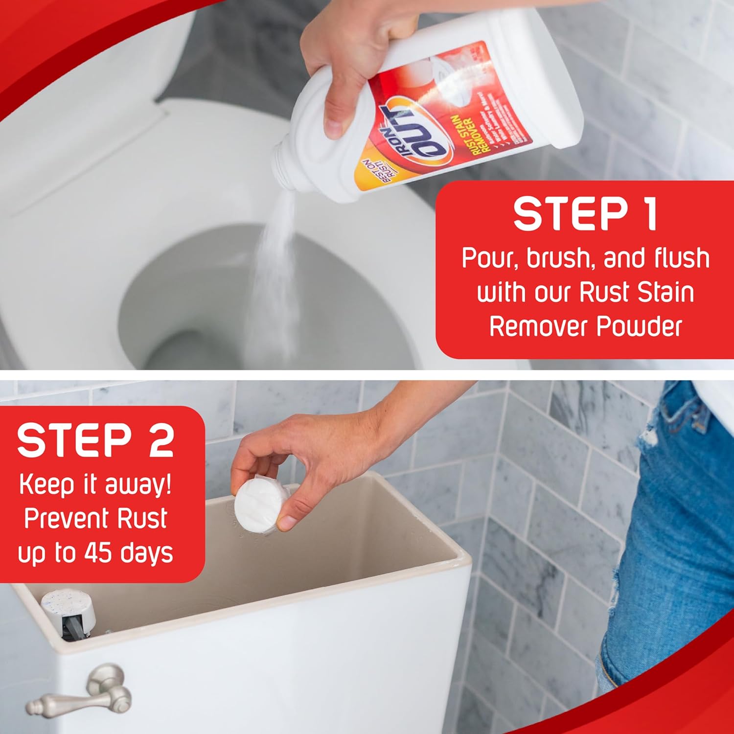 Buy now Iron OUT Automatic Toilet Bowl Cleaner Tablets, Helps Remove and Prevent Rust Stains with Every Flush, Lasts up to 45 Days, Made in the USA, 6 Tablets at indiglob india