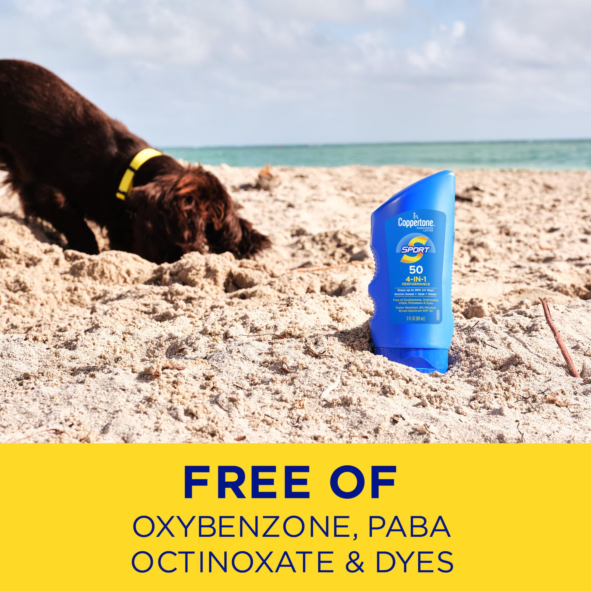 Buy now Coppertone SPORT Sunscreen Lotion Broad Spectrum SPF 50 (3 Fluid Ounce) (Packaging may vary) at indiglob india