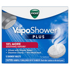 Vicks, VapoShower Plus, Shower Steamers, Eucalyptus Shower Steamer & Menthol Scent, Clean Dissolving Vapor Shower Tablets, Aromatherapy Shower Steamer & Shower Bombs, 12 count