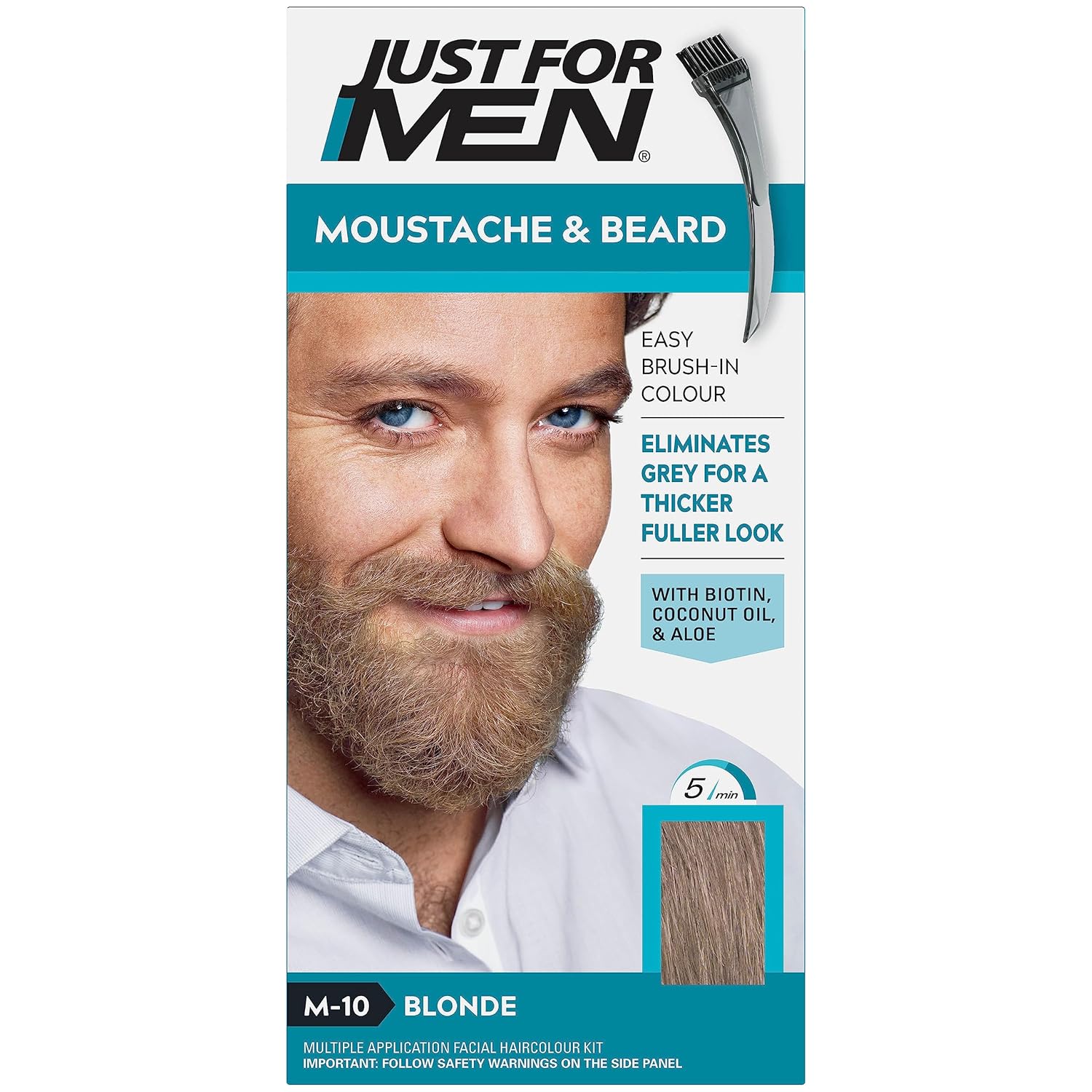 Buy now JUST FOR MEN Color Gel Mustache & Beard M-35 Medium Brown 1 ea Sandy Blond 1 Count (Pack of 1) at indiglob india