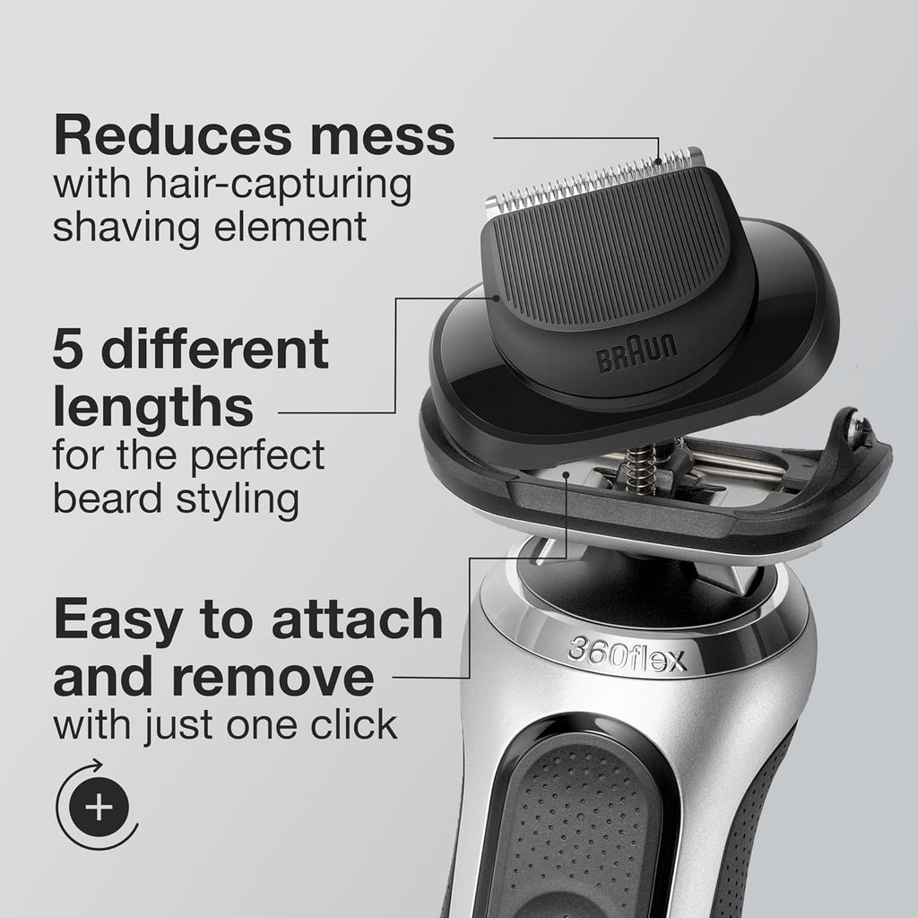 Buy now Braun EasyClick Cleansing Brush Attachment for Series 5, 6 and 7 Electric Razors, Compatible with Electric Shavers 5018s, 5020s, 6075cc, 7071cc, 7075cc, 7085cc, 7020s, 5050cs, 6020s, 6072cc, 7027cs at indiglob india