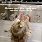 Jool Baby Clear Stove Knob Covers (5 Pack) Child Safety Guards, Durable Design - Baby Proof