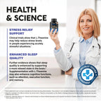 L-Theanine 400 mg - L Theanine for Stress Relief - Plant Based - 240 Caps | Extra Strength L Theanine Supplement for Men & Women - Relaxation, Sleep & Calm Support - Lab Tested, Vegan, Non-GMO