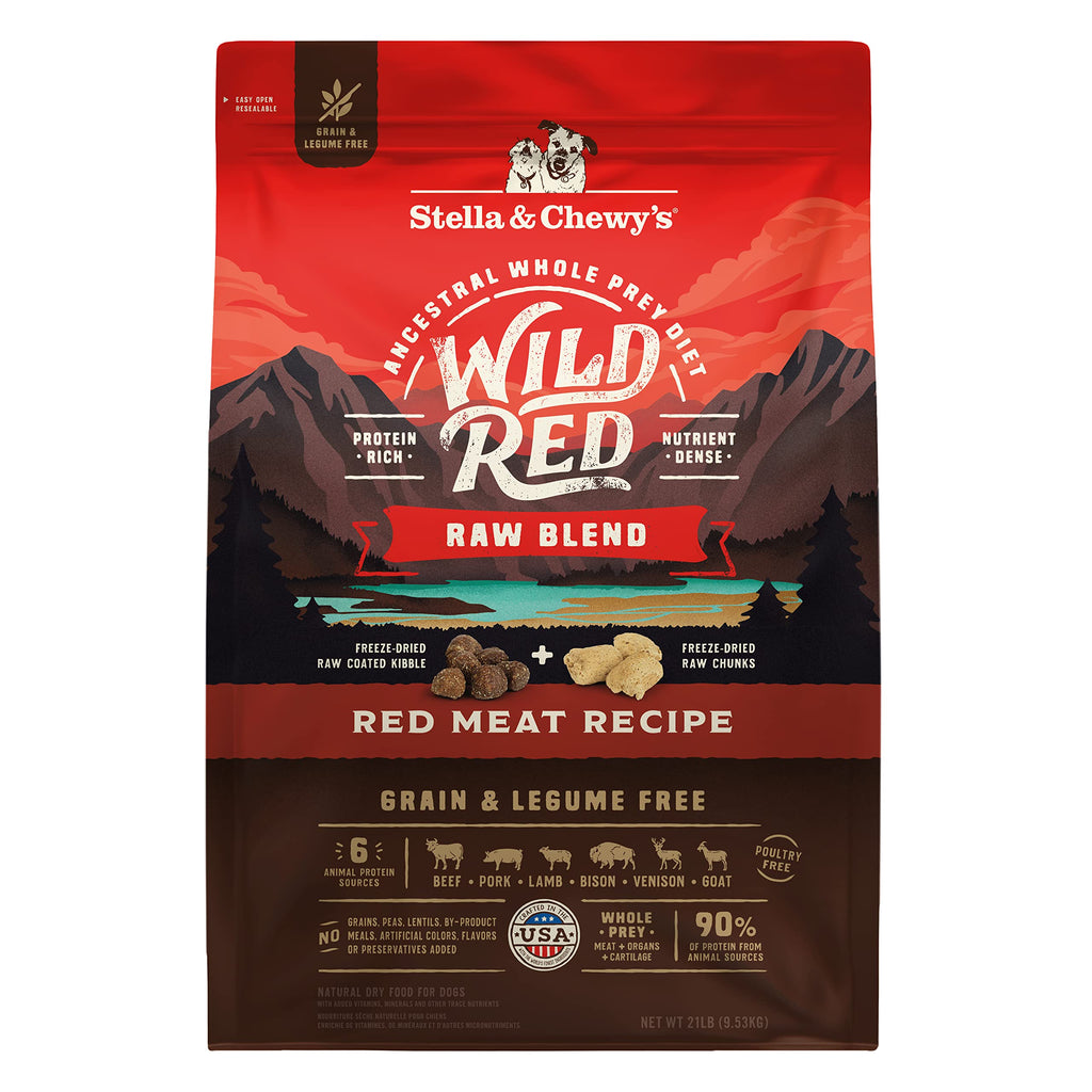 Stella & Chewy's Wild Red Coated GF Red Meat Dry Dog Food, 21 lb