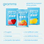 GRAMMS Clear Protein Packets 20G Protein Sample Packets Variety Flavors