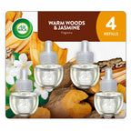 Air Wick Plug-In Scented Oil Refills, Warm Woods & Jasmine, 4 Count