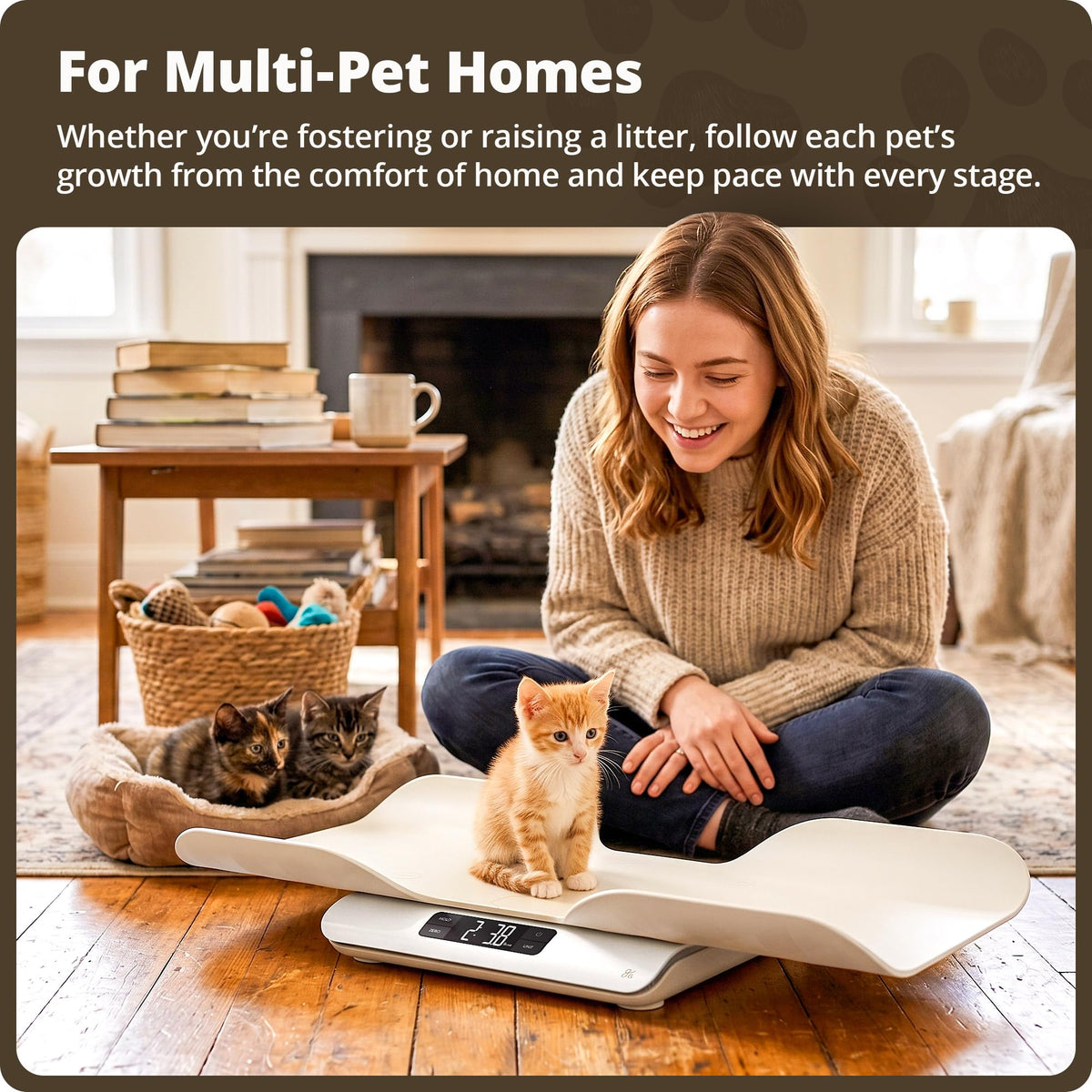 Greater Goods Wiggle-Proof Digital Pet Scale for Cats, Dogs & Small Animals