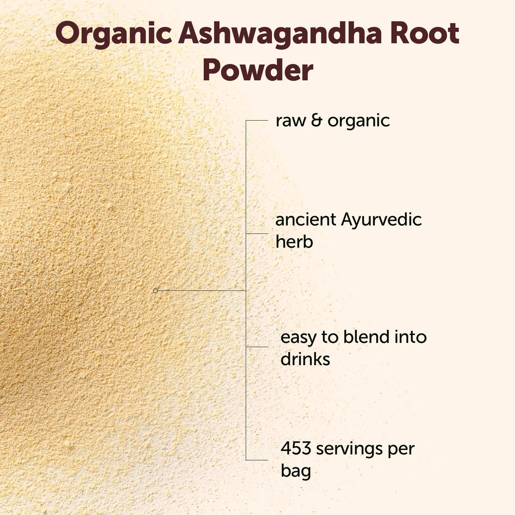 Micro Ingredients Organic Ashwagandha Root Powder, 2 lb | 453 Servings | Pure Withania Somnifera Root | Ancient Ayurvedic Herb